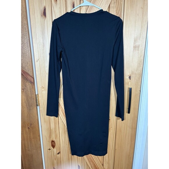 EUC Helmut Lang Black Bodycon Long Sleeve Dress Women’s Size M/L - Picture 4 of 4